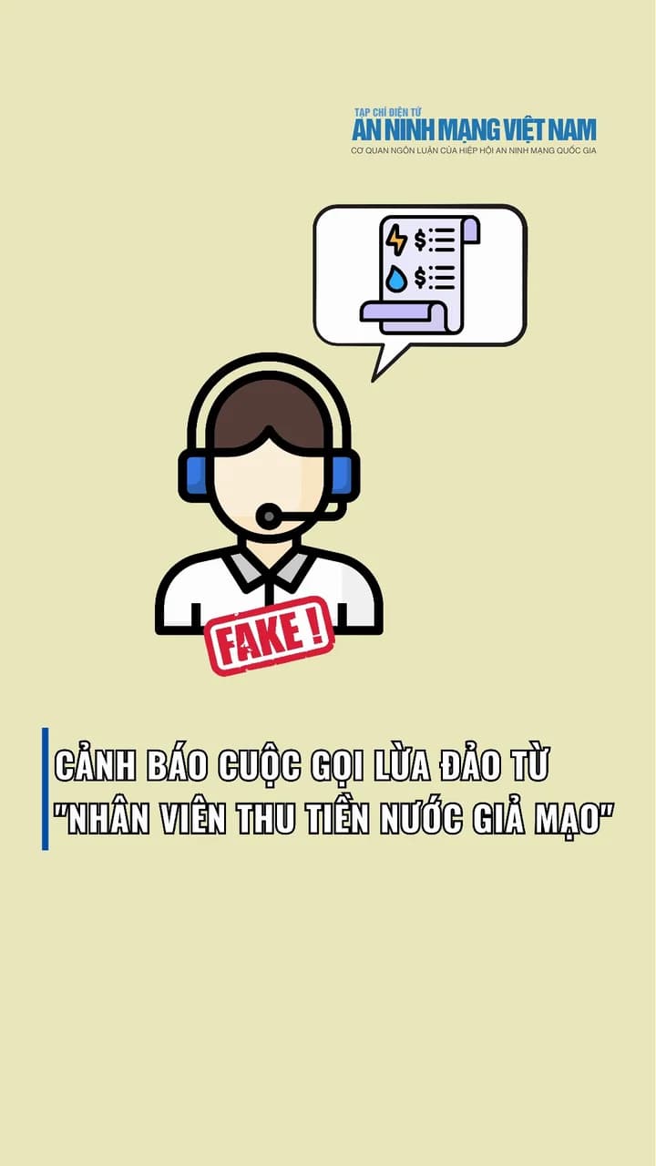 Cảnh báo: cuộc gọi lừa đảo từ nhân viên thu tiền nước giả mạo